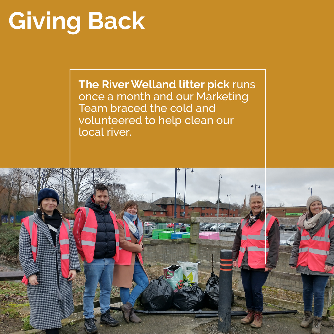 Marketing Team litter pick Market Harborough